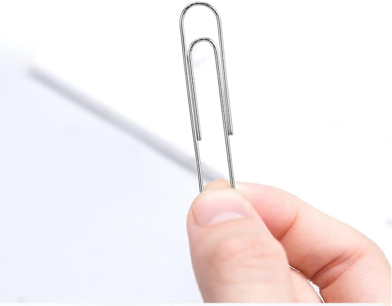 PAPERPAL Paperclips for Office School & Personal Use, Jumbo Nonskid Paper Clip (2"), 300 Large Paper Clips (3 Boxes of 100 Each), Silver