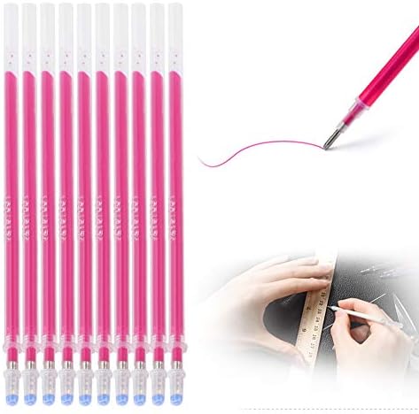 TOPINCN 100Pcs Fabric Marker Pen Refill, Heat Erasable Pens Refill Fabric High Temperature Disappearing Pens Refill Fabric Marker Pen Tailoring Tool for Fabric Quilting Sewing
