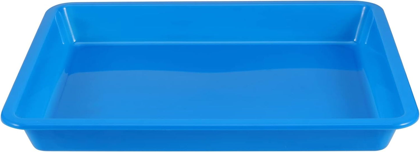 JOIKIT 20 Pack 10.8 x 8.3 Inch Multicolor Plastic Art Trays, Art and Crafts Organizer Tray, Activity Organizer Serving Tray for Beads, Painting, Blocks, DIY Project