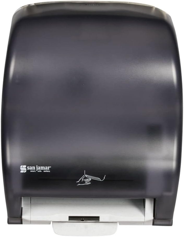 San Jamar Classic Paper Towel Dispenser Hybrid Dispenser for Bathroom, Kitchens, and Restaurants, Plastic, 10.25 x 16.75 x 13 Inches, Black