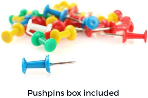 PinPix 24x18 Inch Cork Bulletin Board. This Decorative Framed Pin Board Comes with Pewter Design and a Satin Black Frame. Ideal for Home Office Decor or Message Board (PinPix-1812)