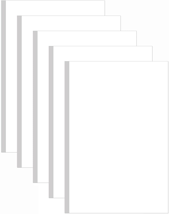 (5-Pack) 11" x 17" Blank Print Paper, 225Sheets/450Pages Blank Loose-Leaf Paper, DIY Template Printing in Office, 100gsm Blank Paper