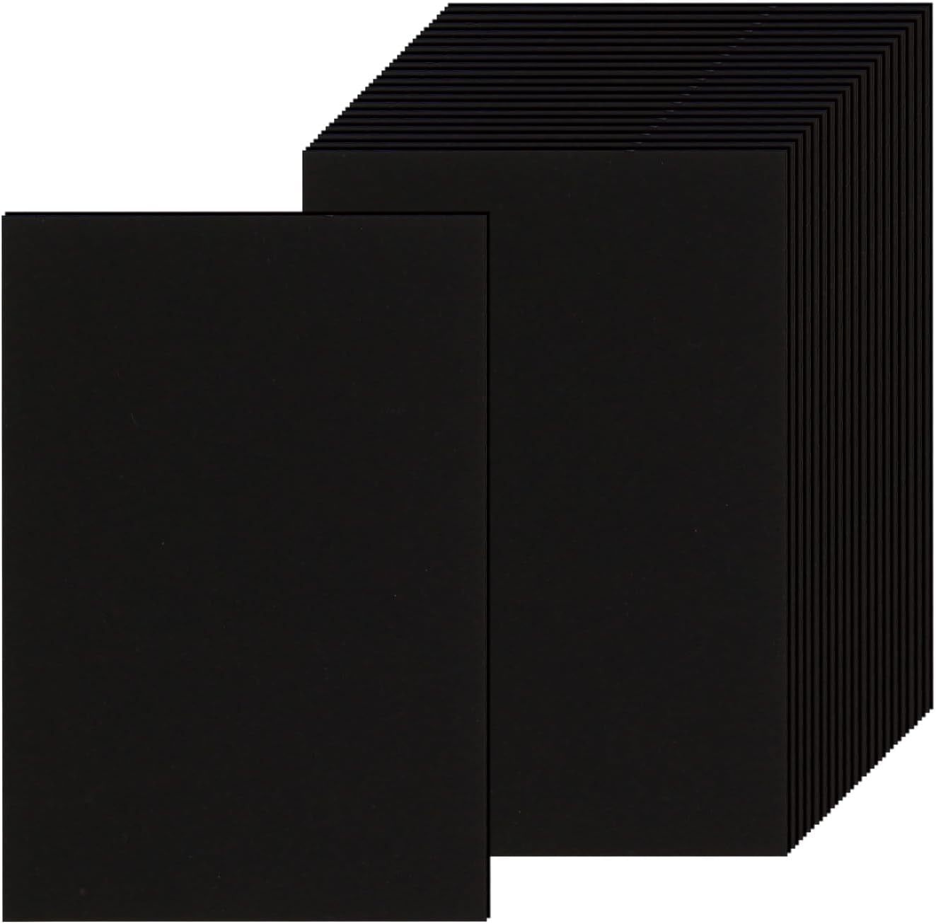 50 Sheets Black Cardstock Thick Paper 4 x 6, 250gsm/92lb Blank Heavy Cards Stock for Invitations, Printing, Postcards, Thankyou Cards, Index Cards, DIY Cards (Black, 4 x 6 inch)