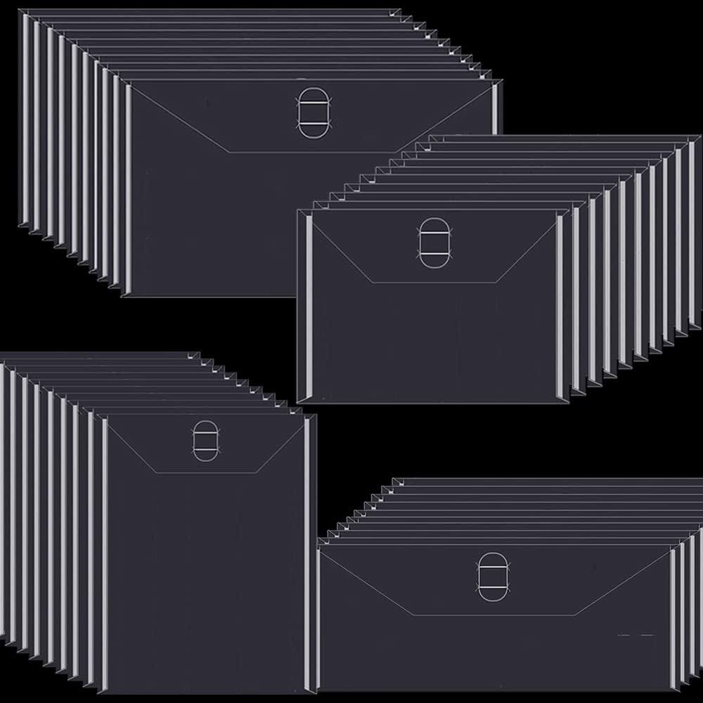 40-Piece Stamp & Die Storage Bags - 4 Sizes, Plastic, Waterproof, Clear, Scrapbooking, Die & Stamp Storage Paper Holder Bags, DIY Card Making