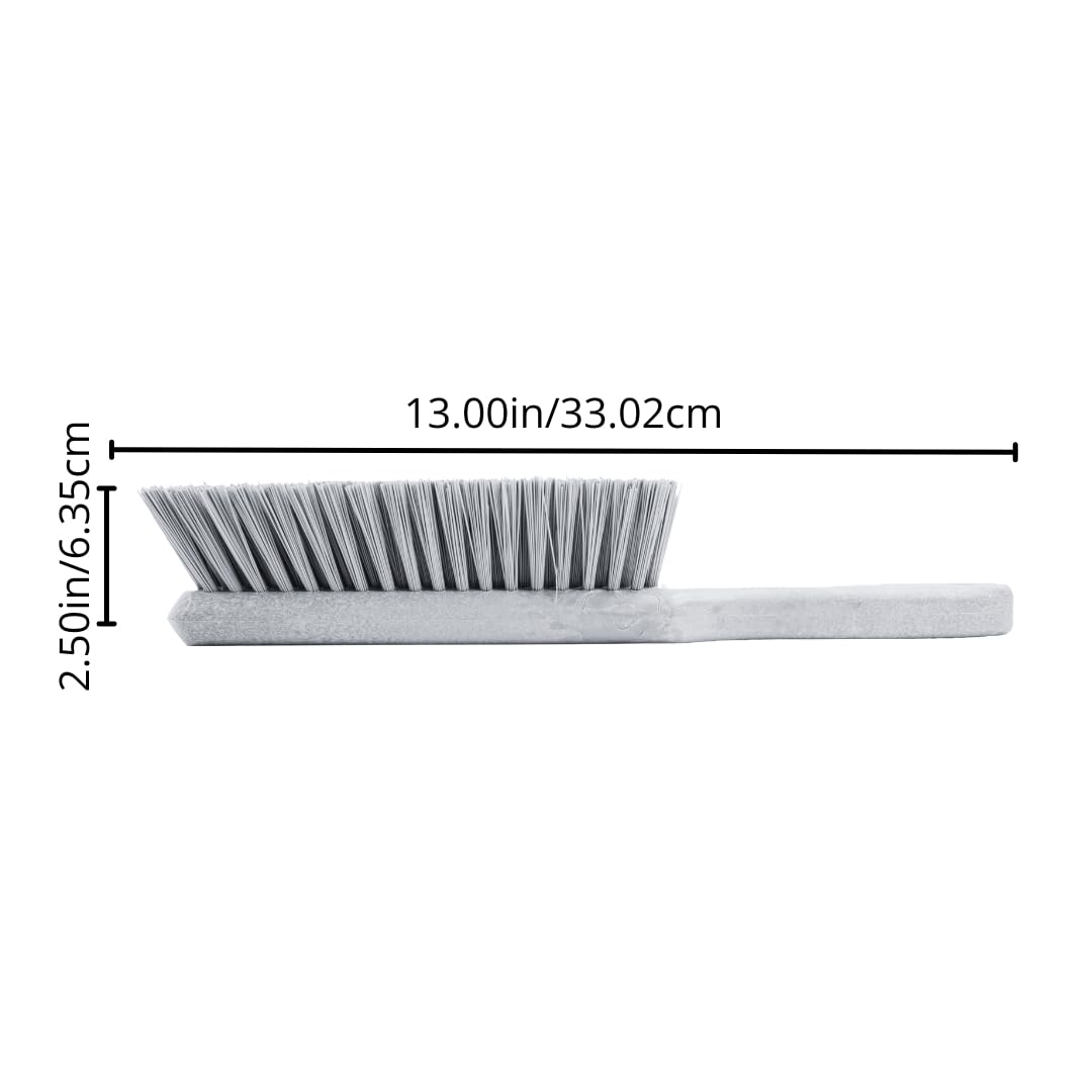 SPARTA Handheld Soft Counter Brush 8 Inch Bristle Span, Multi-Use Dust Brush with 5 Inch Handle for Tables, Countertops, and Delicate Surfaces, Polyester, Red