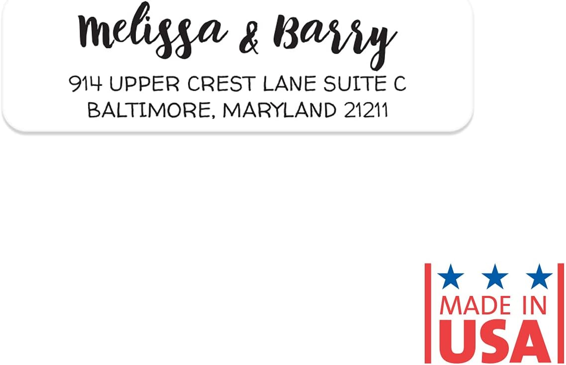 White Modern Rolled Address Labels/Roll of 250 Personalized Address Labels/Designer Return Address Stickers in Elegant Plastic Dispenser