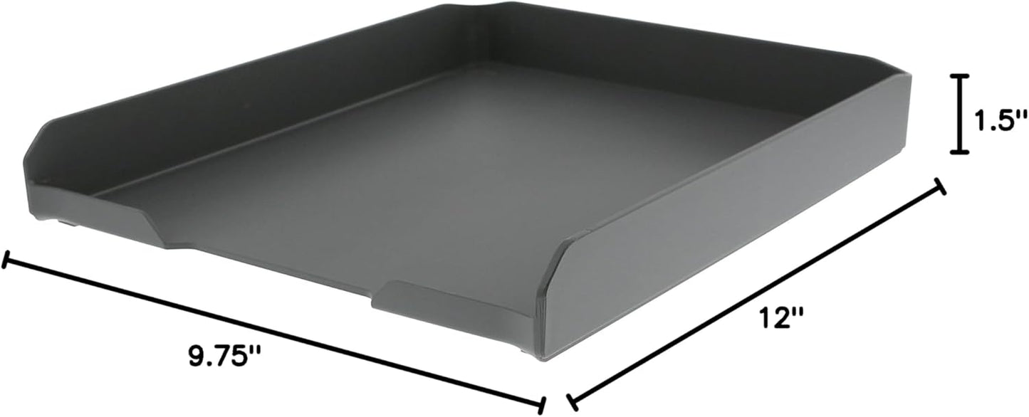 Bostitch Office Konnect™ Letter Tray, Fits 9.75" x 12" Sized Documents, Gray