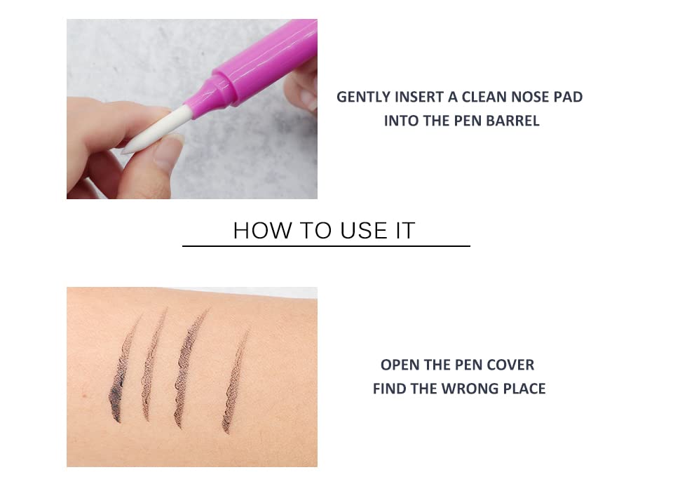 2Pack Eyeliner Remover Eraser Pen, Eye Make Up Corrector, Easy to Remove and Correction Magnetic Eyeliner Fixer, Extract for Sensitive Skin Original (white -2)