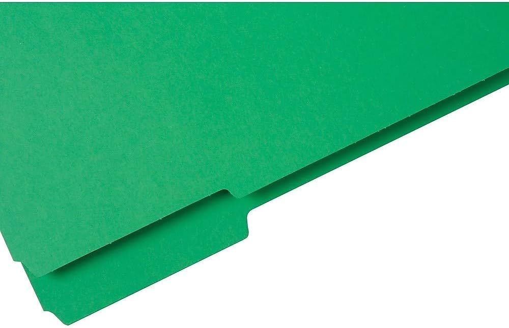 Staples 508960 Colored File Folders w/Reinforced Tabs Letter 3 Tab Green 100/Box