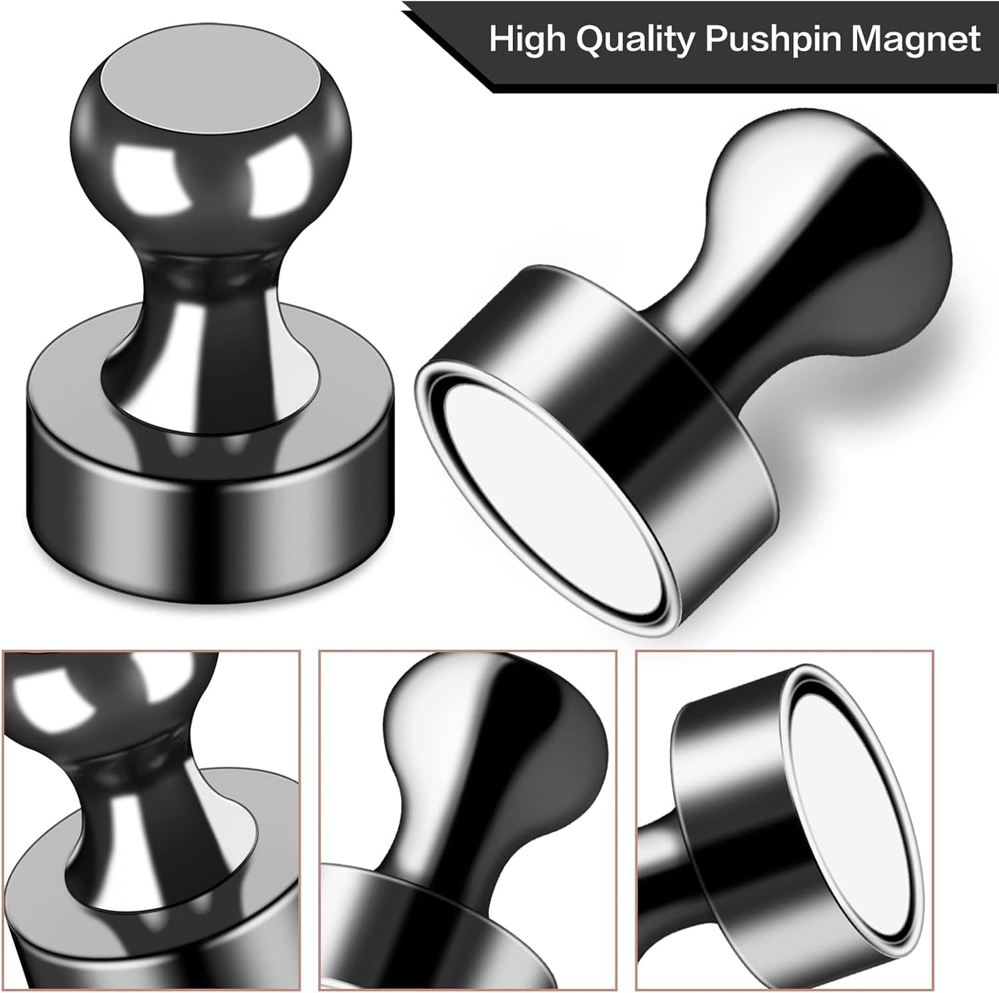 LOVIMAG 16Pcs Strong Science Magnets, Labs Junior Science Magnet Set for Education, Science Experiment Tools for School, Office, Thumb Tacks Magnets,Dry Erase Magnetic