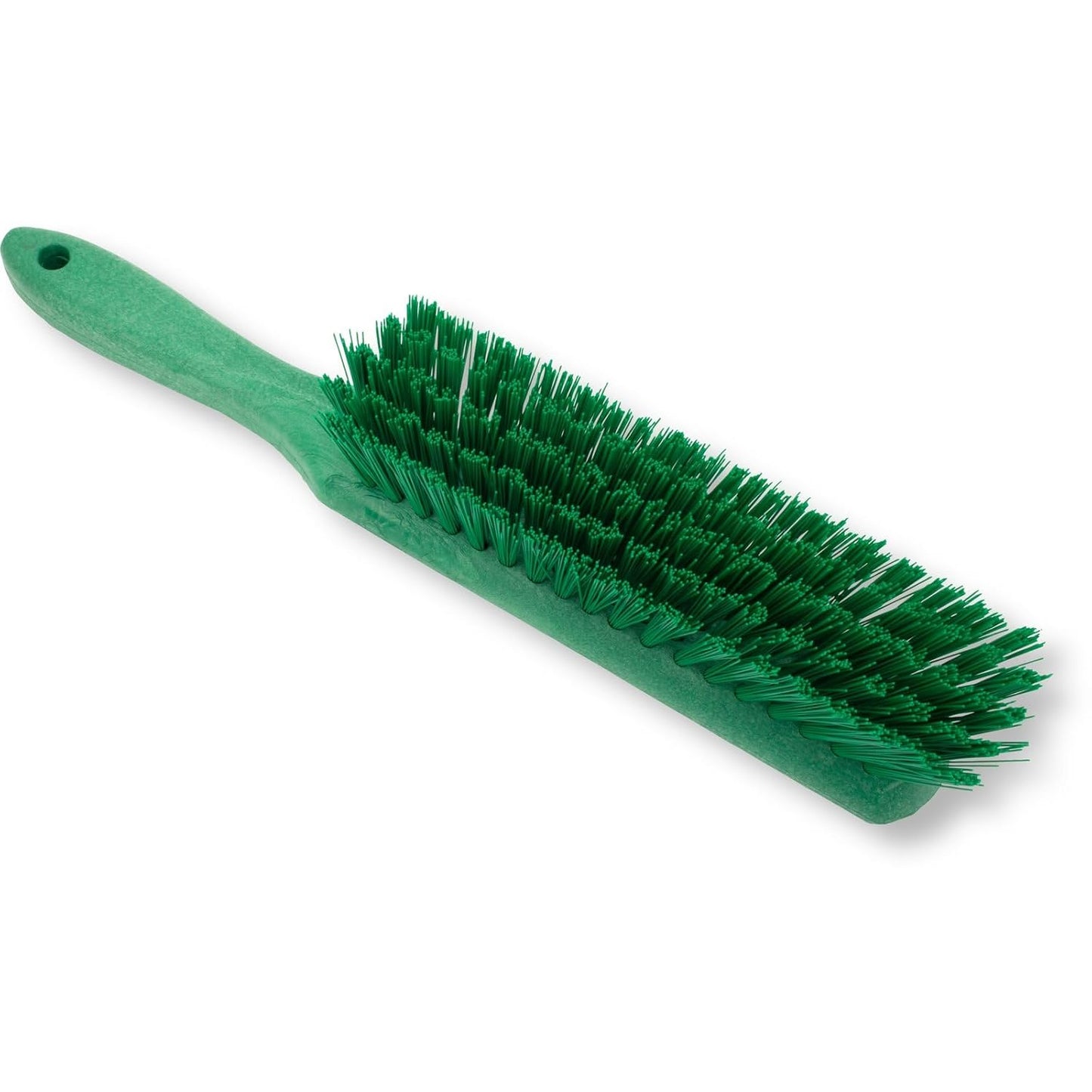 SPARTA Handheld Soft Counter Brush 8 Inch Bristle Span, Multi-Use Dust Brush with 5 Inch Handle for Tables, Countertops, and Delicate Surfaces, Polyester, Green