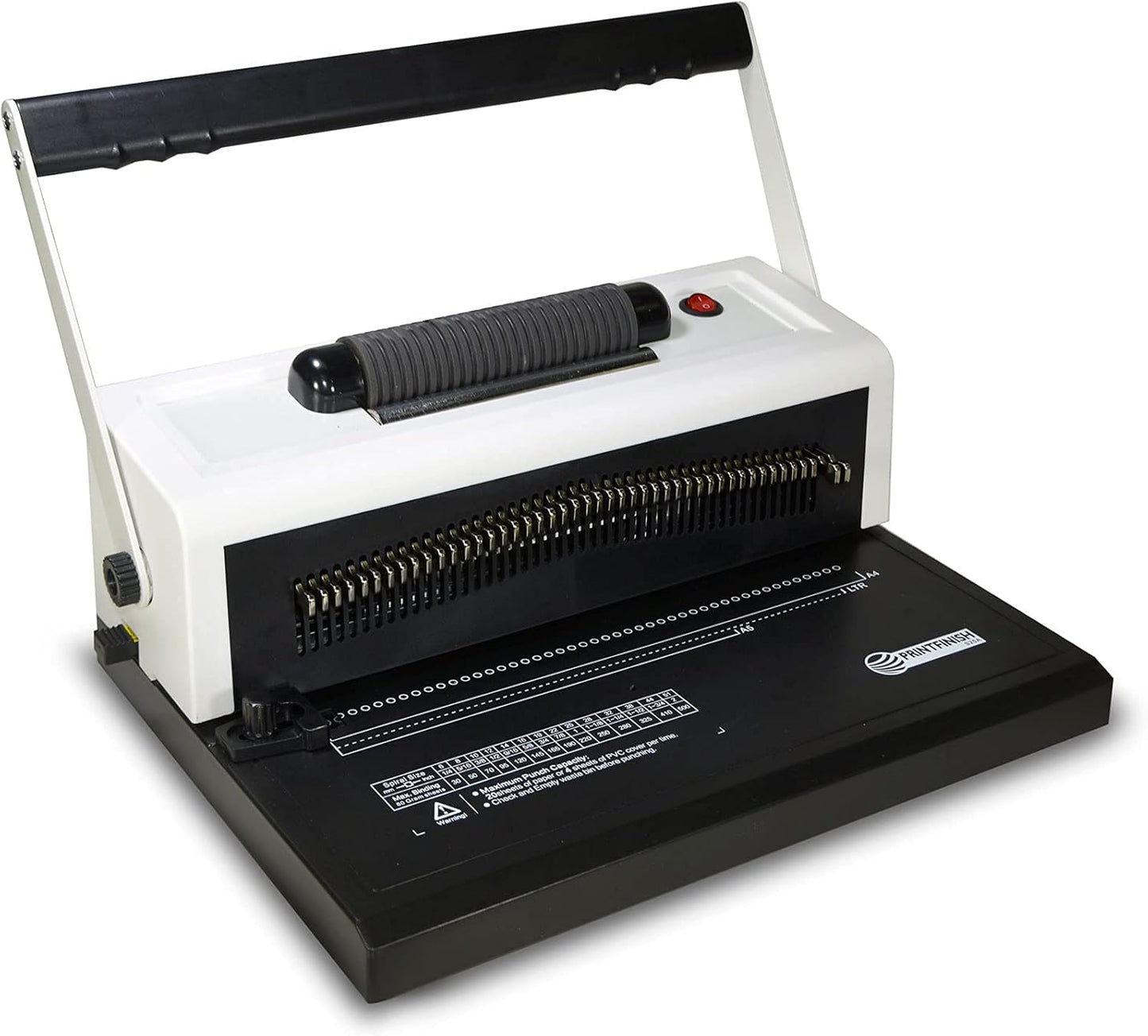 Coilbind S25A Spiral Coil Binding Machine for Office – Hole Punch with Electric Coil Inserter – Adjustable Margins & Disengaging Pins – Free Crimper Tool & 100 Coils – 4:1 Pitch – 20 Sheet Capacity