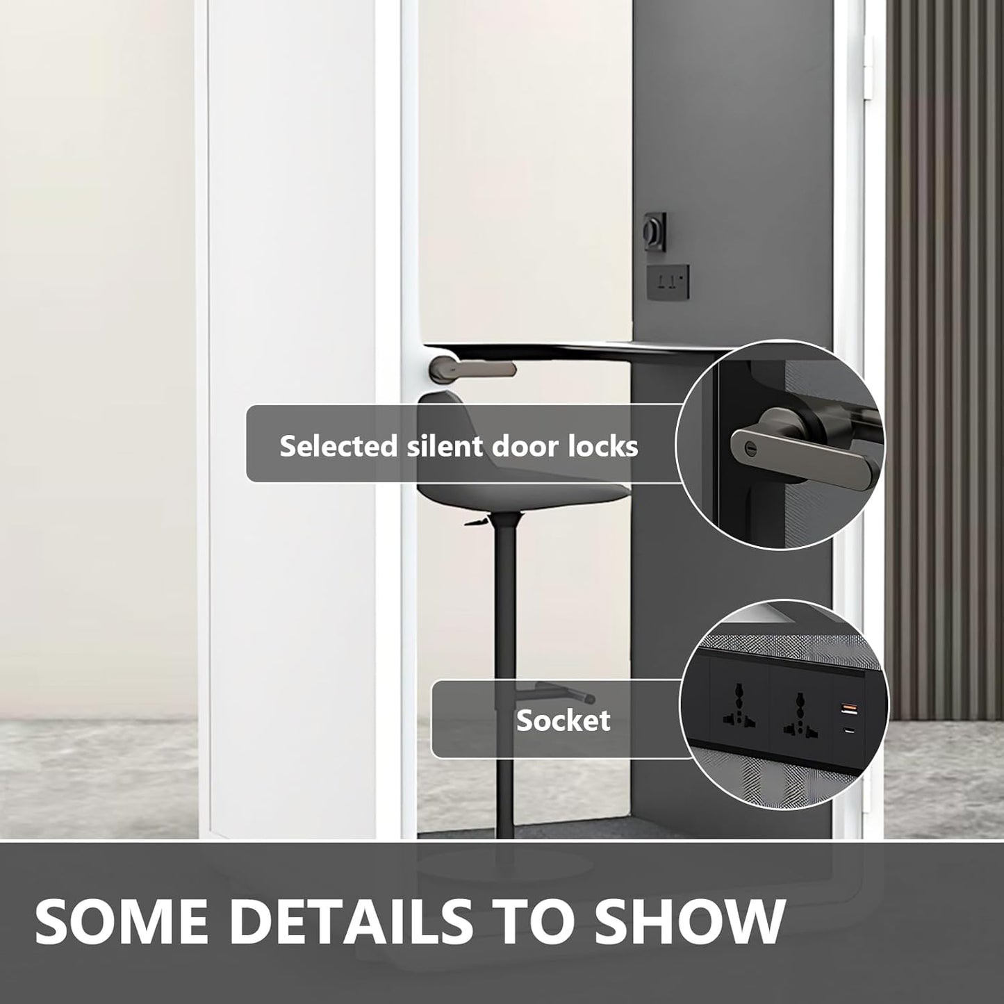 Office Sound Booth with Audio Privacy - Portable Soundproof Booth Includes White Frame with Curved Corners,Soundproof Room with Light,Fans, Magnetic Door Lock&Table for Study (42.52IN)