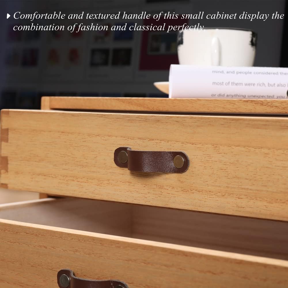 Wooden Desk Organizer with 2 Drawers - Desktop Storage Drawers for Office Supplies File Paper Storage - Wood Chest/Small Cabinets for Jewelry Dresser Kitchen Counter (FAX2C-LT)