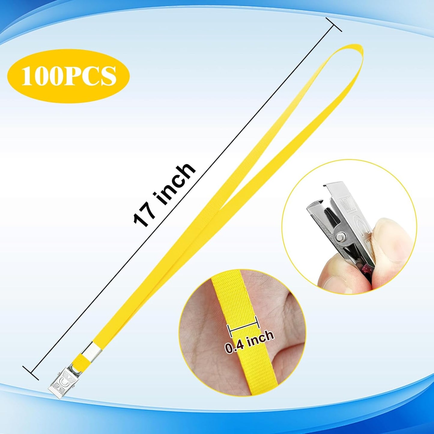 Lanyards for Id Badges,100 Packs Lanyard Bulk with Flat Badge for Name Tag Lanyard ID Holder