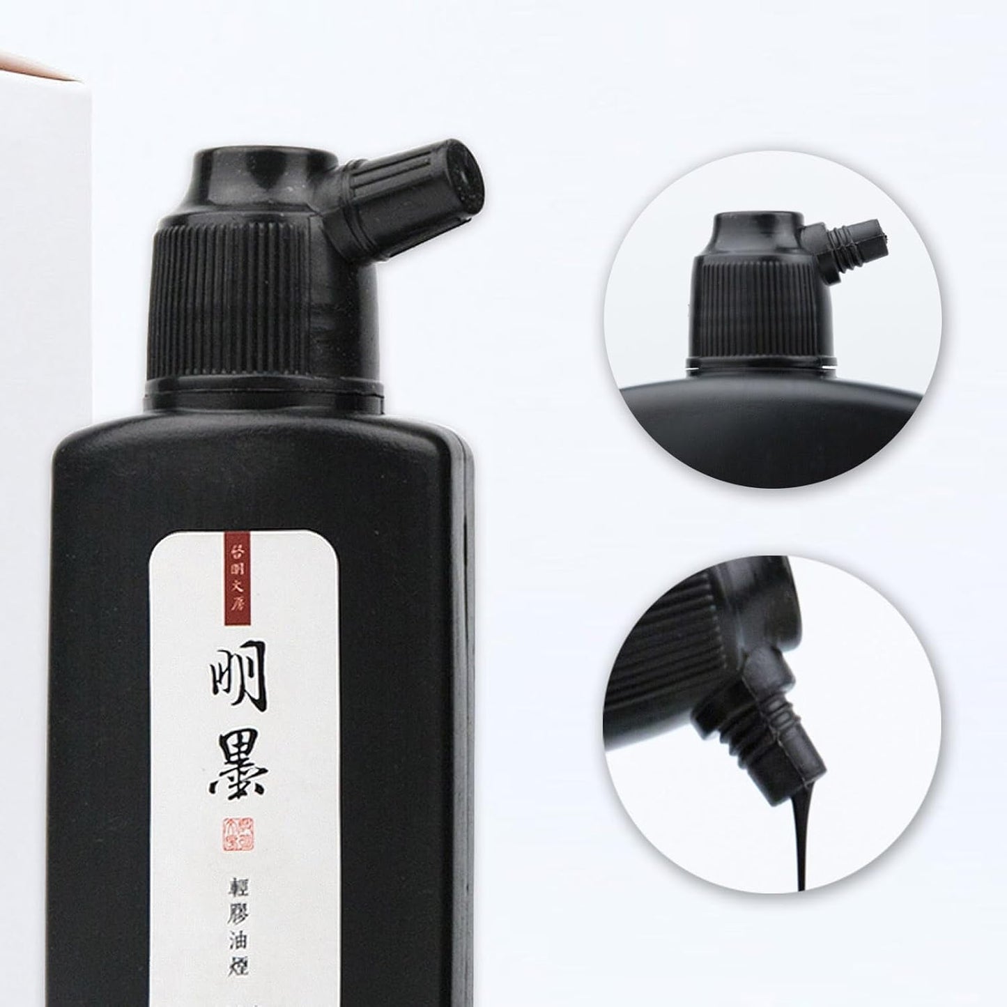 Calligraphy and Sumi Liquid Ink, Traditional Black Sumi Ink for Chinese Calligraphy, Painting and Japanese Brush Art, Light Glue (8.8 OZ/ 250ml)