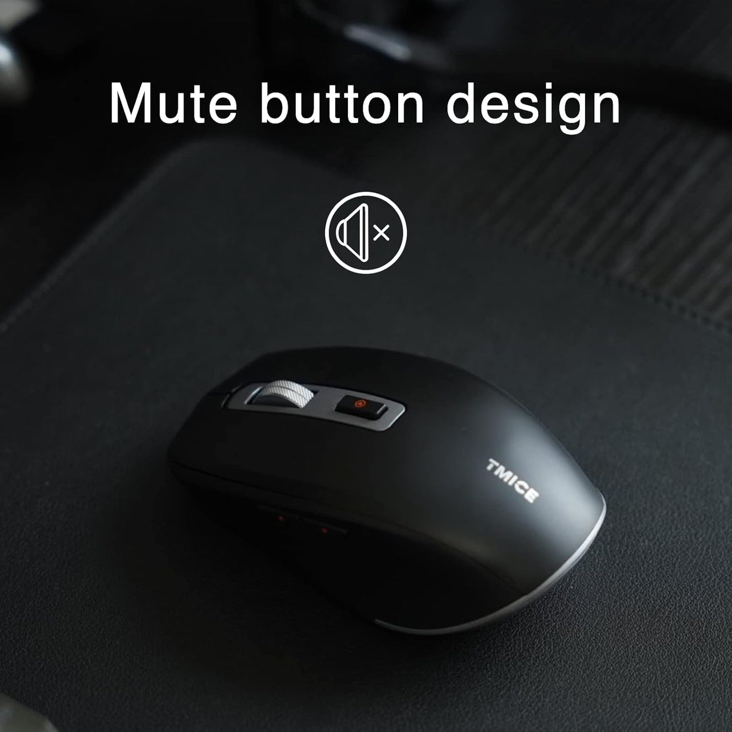 TMICE TKM01A Wireless Bluetooth Mouse Shots Controller Dual Mode (Bluetooth 5.0/ Wireless 2.4GHz) TikTok Controller and Mouse for iPhone, iPad, iOS, Android, Windows Black