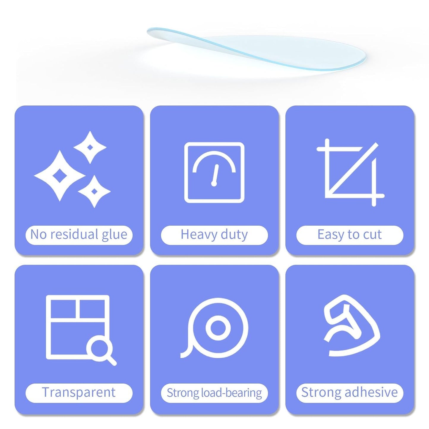 80PCS Heavy Duty Double Sided Adhesive Mounting Circle Tape- Waterproof,Strong Adhesion,Clear, High Strength,No Residue Removability for Hanging,Wall Mounting, Home Decor,Adhesive for Shower