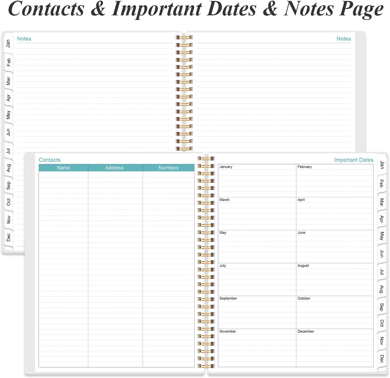 2026 Daily & Monthly Planner - One Page Per Day, Daily Planner from January 2026 - December 2026, Planner 2026 with 12 Monthly Tabs, 8.5" x 11", Flower-B