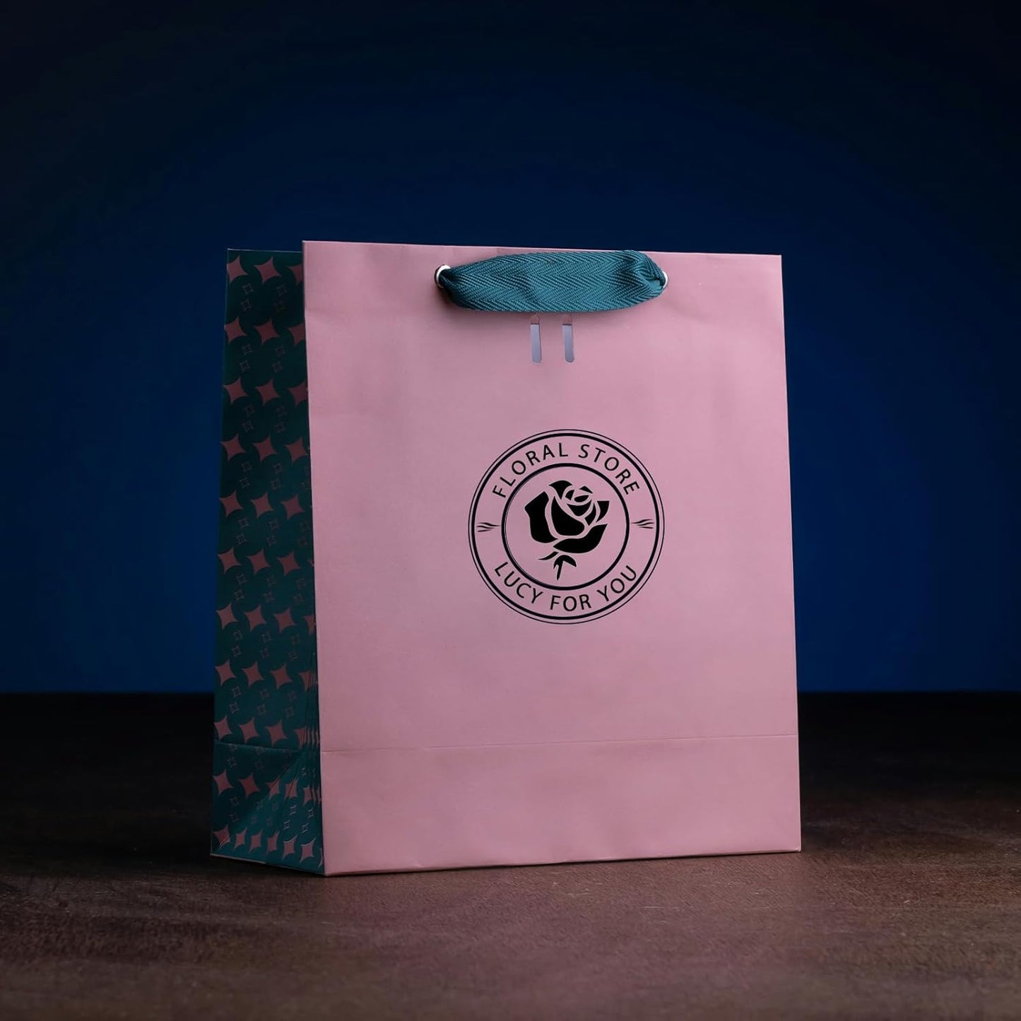 Custom Logo Stamp - Personalized Self Inking Business Stamp with Your Image Text Design, Round Rubber Stamp for Address/Branding/Packaging/Box/Paper Bag, Press Quick Dry Ink, Durable & Refillable