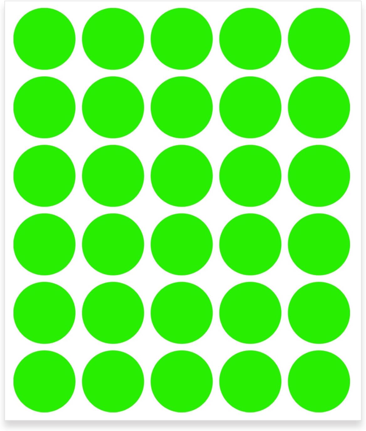0.75 Inch Round Label Removable Color Code Dot Stickers,Garage Sale Sticker Price Tags Blank Yard Sale Circle Dot Stickers Writable (1050 Pack,Fluorescent Green)