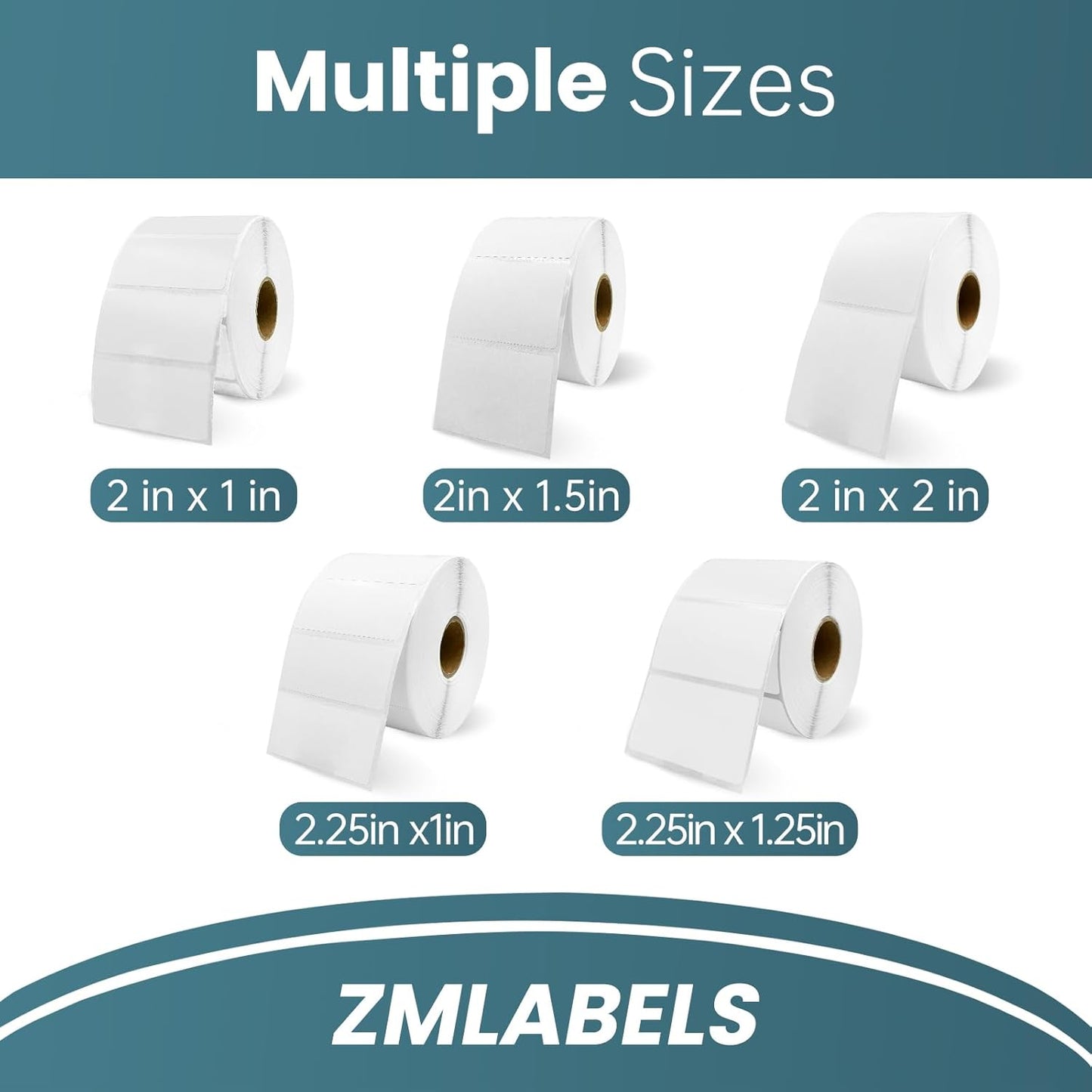 Compatible Thermal Labels Replacement for Zebra (【2.25" x 1.25"】 16 Rolls/16000Labels)