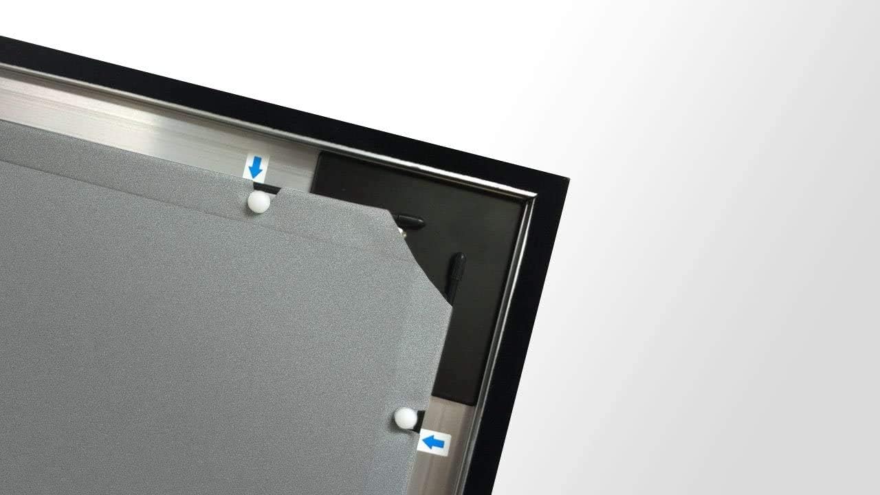 Silver Ticket Products STR Series 6 Piece Home Theater Fixed Frame 4K / 8K Ultra HD, HDTV, HDR & Active 3D Movie Projection Screen, 16:9 Format, 135" Diagonal, High Contrast Material STR-169135-HC