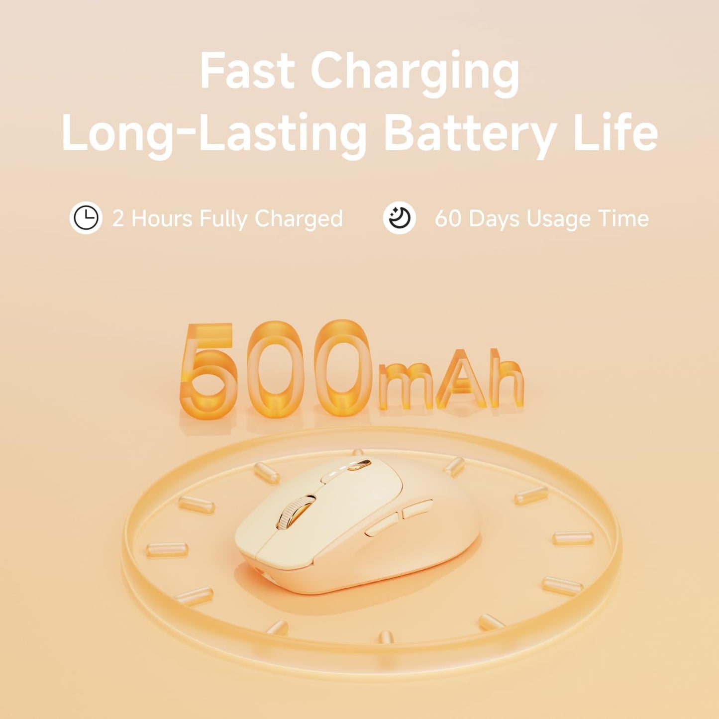 EWEADN Q5 Wireless Mouse, Bluetooth & 2.4G Quiet Computer Mouses with 1600 DPI, Battery Level Display, Ergonomic Office Mouse,6 Button Portable Cute Cordless Mice for Laptop/PC/Mac- Pink