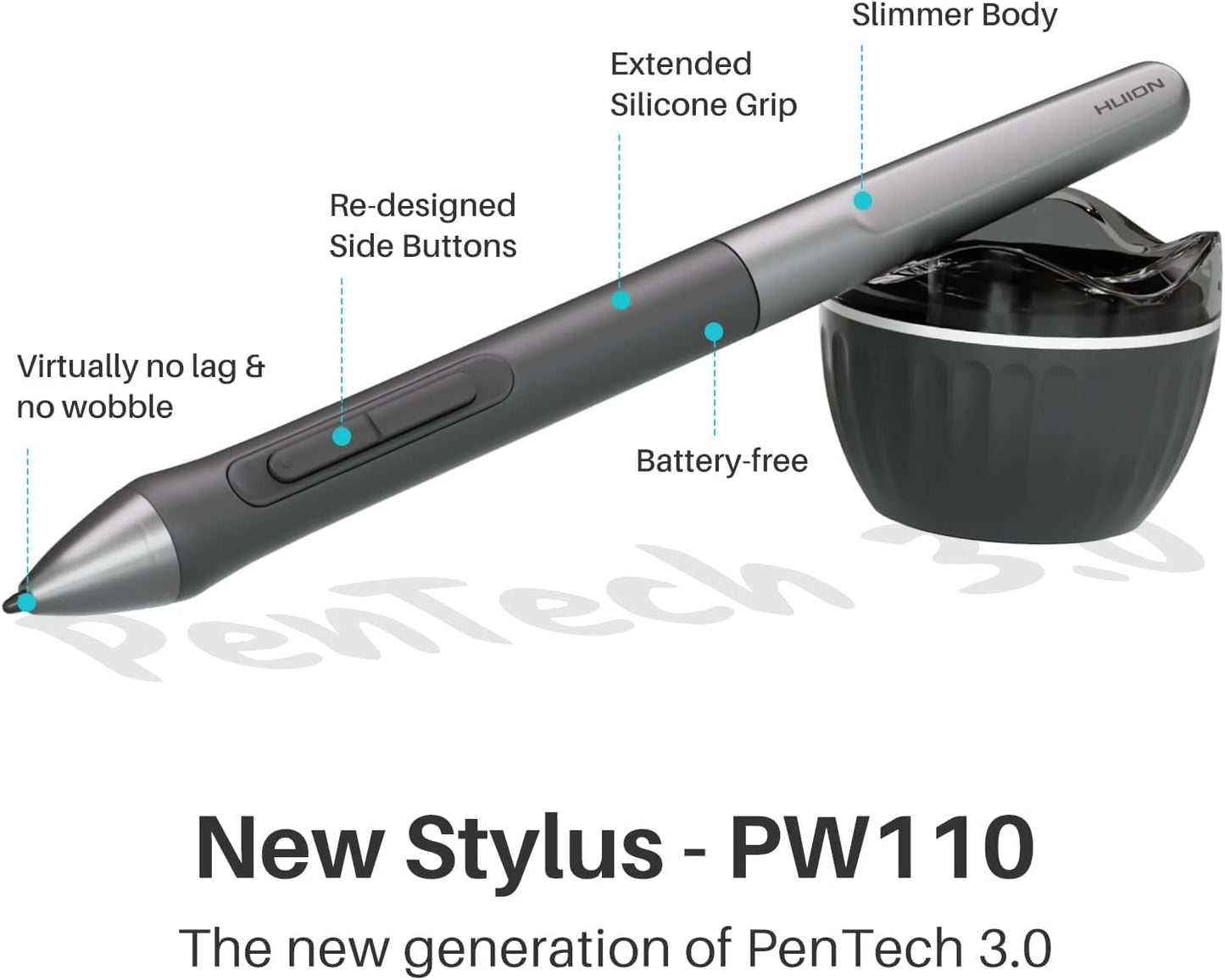 HUION Drawing Tablet Inspiroy 2 Small, Digital Art Tablet with Scroll Wheel, 6 Hotkeys, Battery-Free Stylus, Graphics Tablet for Drawing, Design, Writing, Work with PC, Mac & Android, Black