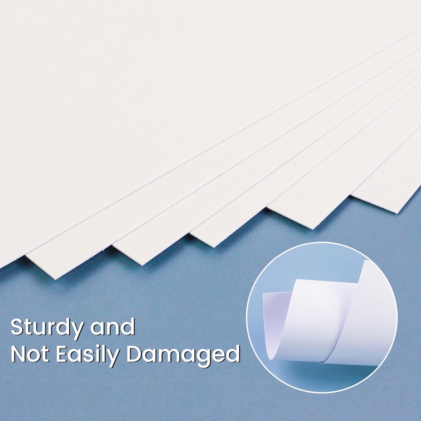 50 Sheets White Cardstock Thick Paper 8.5 x 11, 250gsm/92lb Blank Heavy Cards Stock for Invitations, Printing, Postcards, Thankyou Cards, Index Cards, DIY Cards (White, 8.5 x 11 inch)