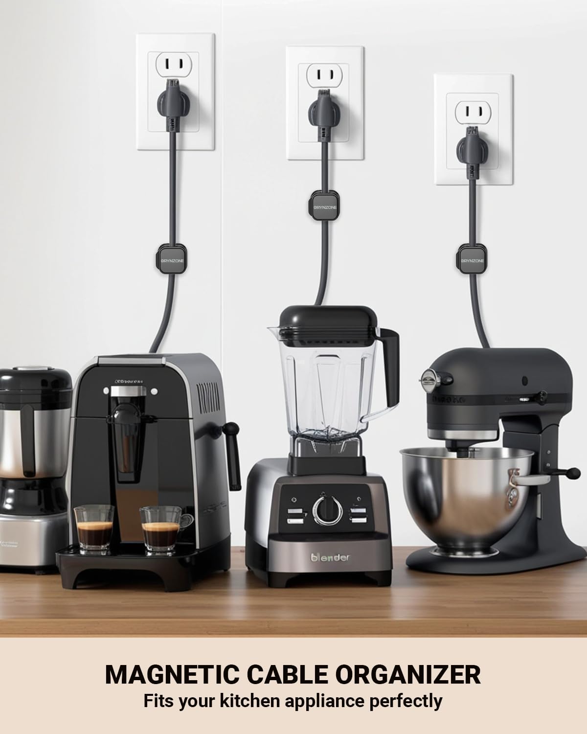 Cord Holder for Nightstand, 6 Pack Cable Organizer Clips for Home, Office, Car, Desk, Phone Charger Cord Holder with Strong Adhesive Pads, Car Charger Holding Clips, USB Cord Organizer to Decor