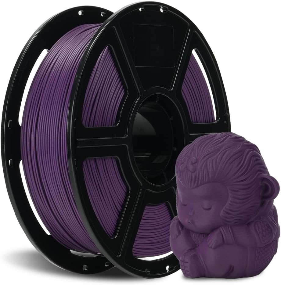 FLASHFORGE Carbon Fiber PLA Filament 1.75mm, Carbon Fiber Reinforced PLA 3D Printer Filament, 1KG Spool Dimensional Accuracy +/- 0.02mm, High Strength & High Abrasion-Resistance (Iris Purple)