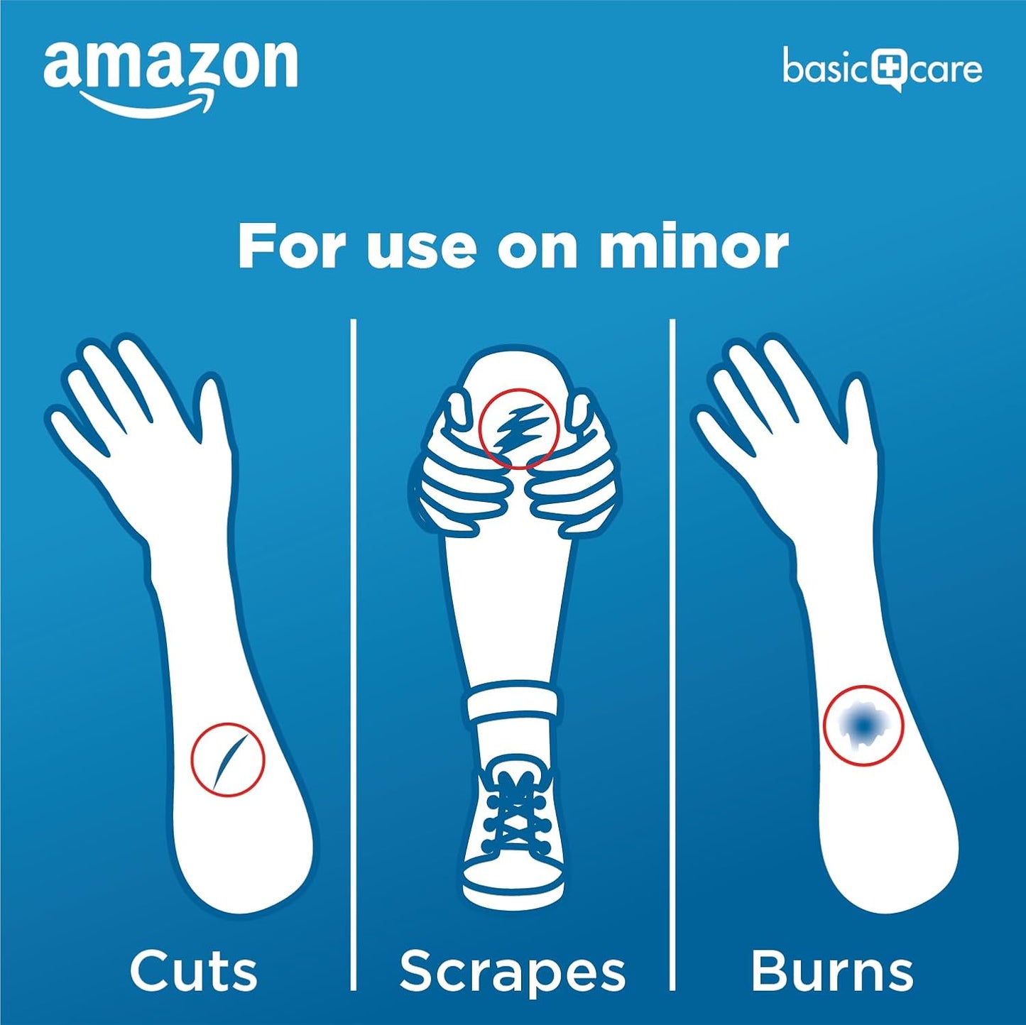 Amazon Basic Care Sheer Adhesive Pad Bandages, Extra Large Comfortable Non-Stick Pad, All Skin Types, 30 Count (3x4 inches)