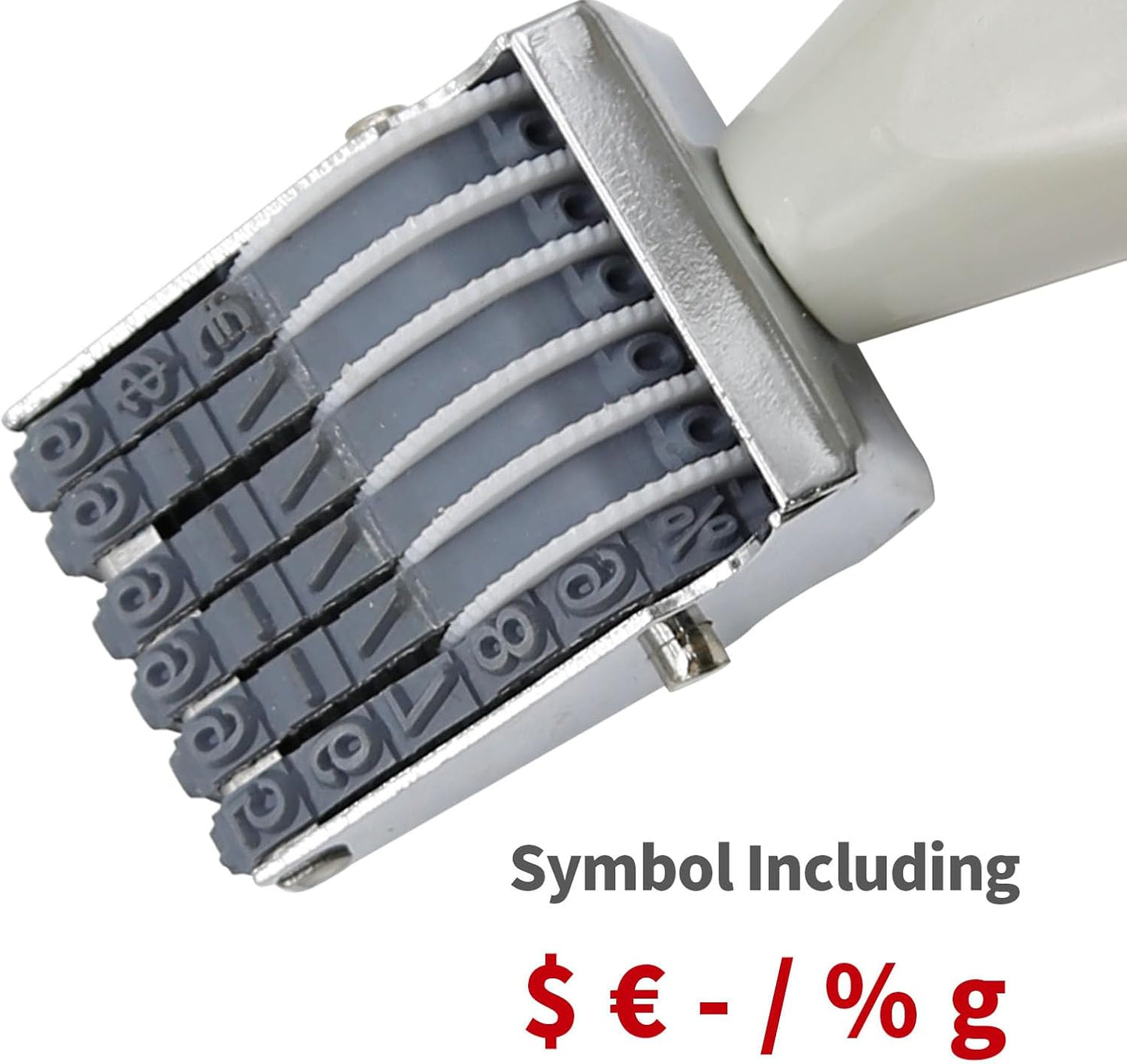 6 Digit Number Roller Stamps: Changeable Digital Stamp & Number Symbol Rolling Wheel Automatic Numbering Stamp in Metal