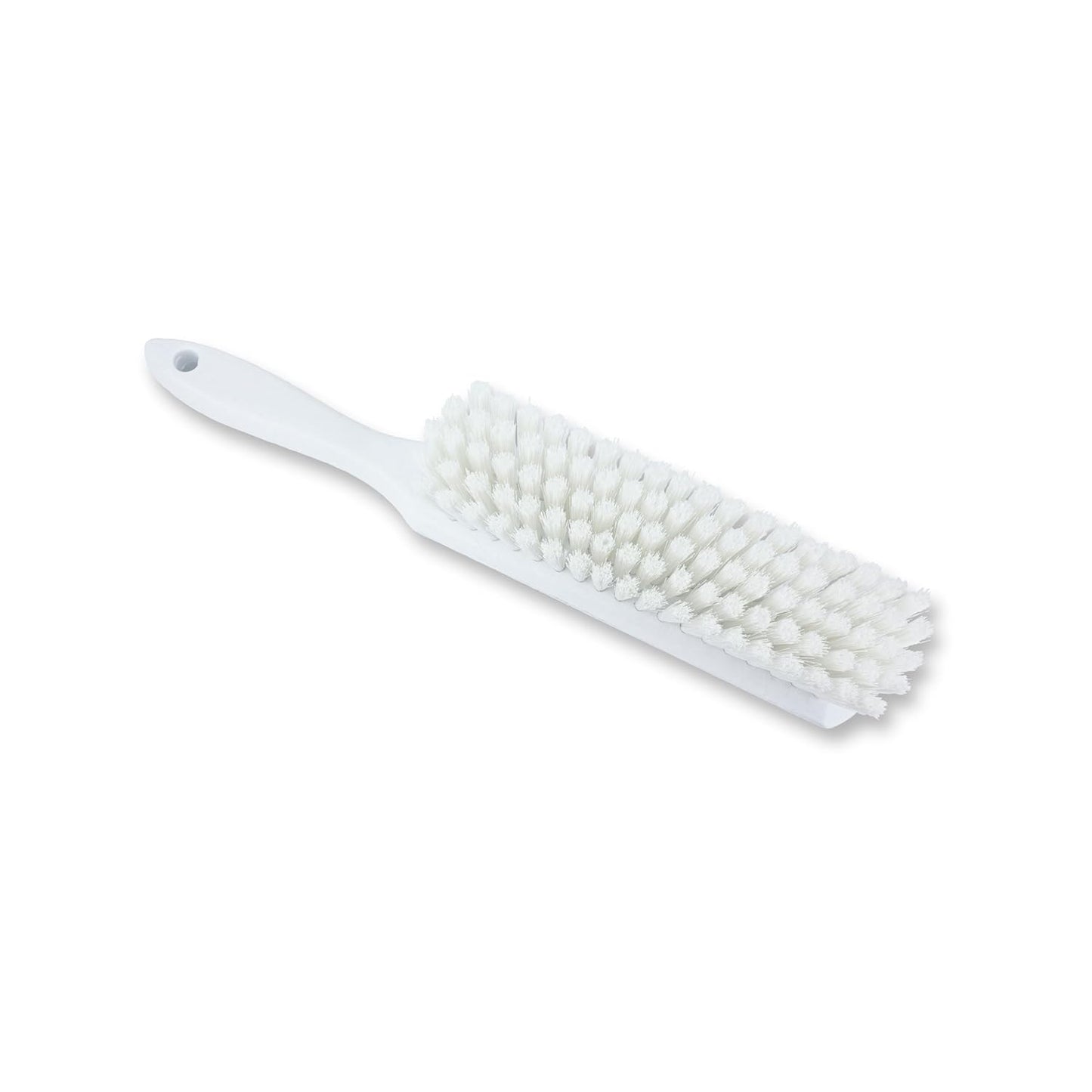 SPARTA Handheld Soft Counter Brush 8 Inch Bristle Span, Multi-Use Dust Brush with 5 Inch Handle for Tables, Countertops, and Delicate Surfaces, Polyester, White