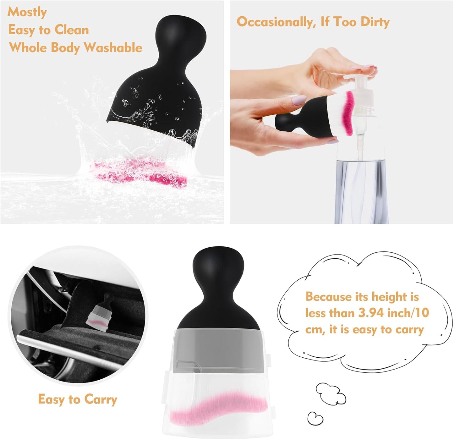 Car Interior Cleaning Brush Car Duster Interior with Ultra Soft Bristles Auto Detailing Brushes Dusting Car Accessories for Dashboard, AC Vents, Leather, Scratch-Free (2Pack_Red)