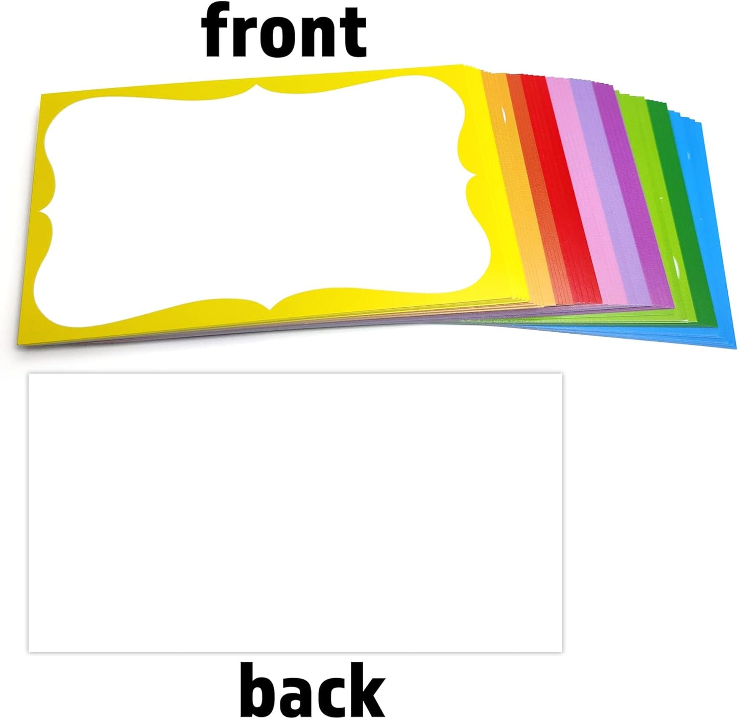 PPAPPAPPIYO 3x5 colorful index card / (Set of 50) Blank index cards flash card 250gsm (10multi)