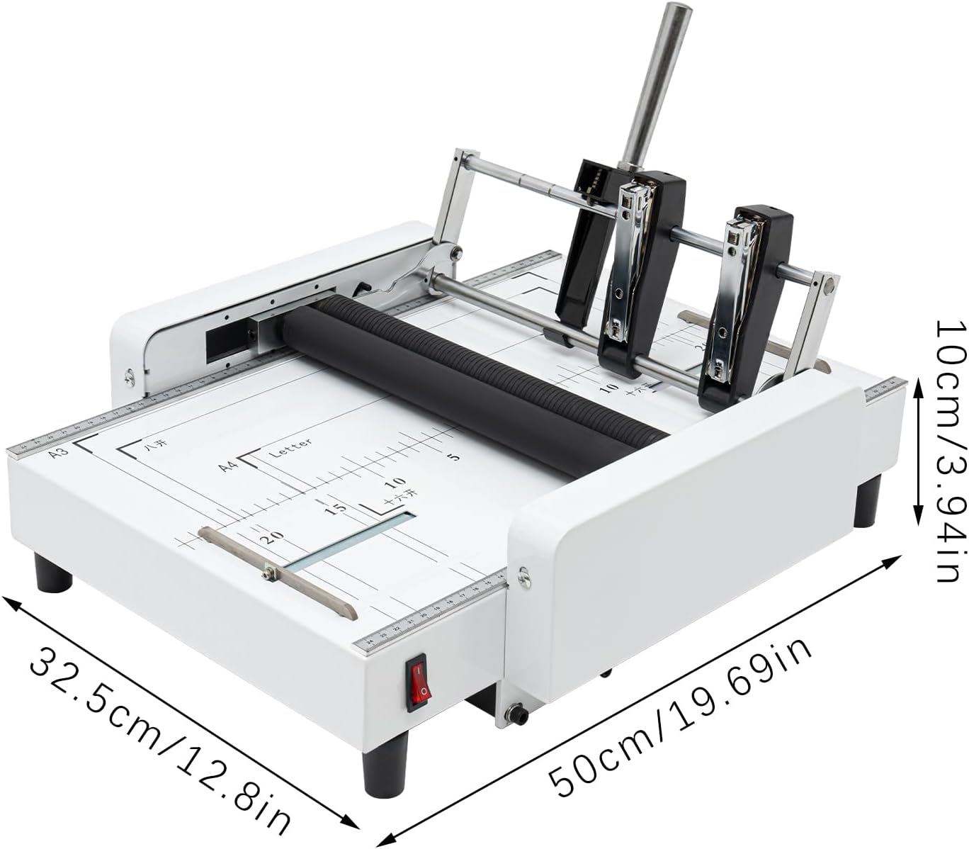 Booklet Maker A3 Paper Folding Binding Machine, MAX 11.7"×16.5" Paper Folder Stapler Machine, 2 in 1 Multifunctional Automatic Book Maker Stapling Machine for Schools Print Stores Offices Factory
