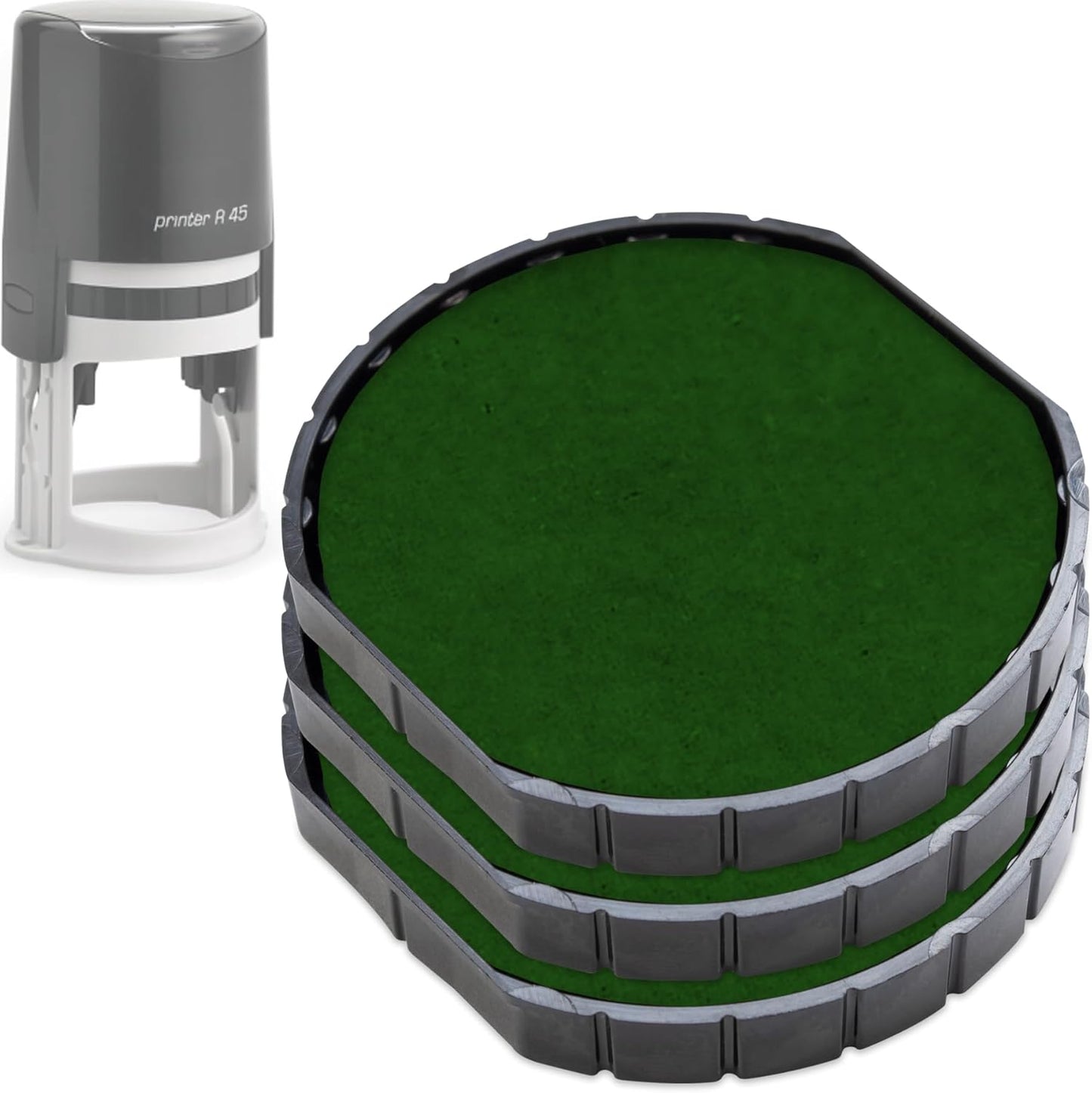 COLOP E/R45 Non-Toxic, Water Based Premium Replacement Pad for Printer R45 Stamp - Pack of 3 - Green