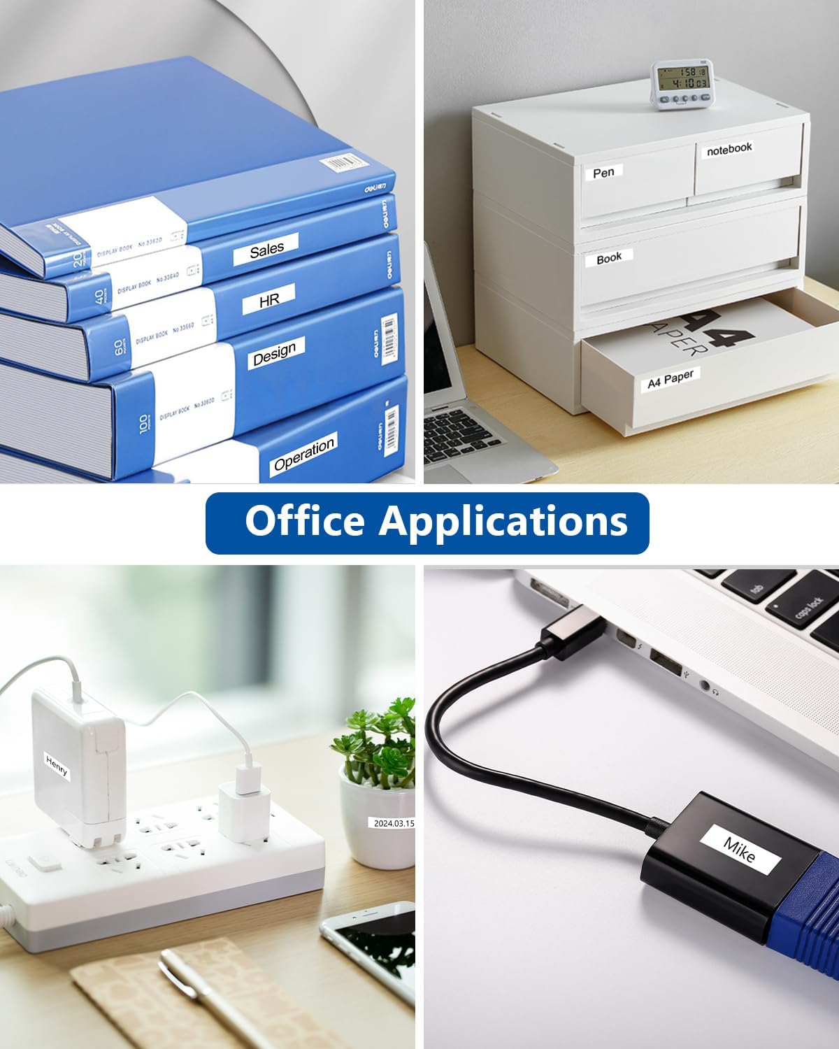 6mm 0.23 Inch Laminated White Compatible with P Touch TZe-211 TZe211 TZ Tape Refills for P Touch PT-H110 D200 D210 D220 D400 Label Maker (Black on White, 3-Pack)