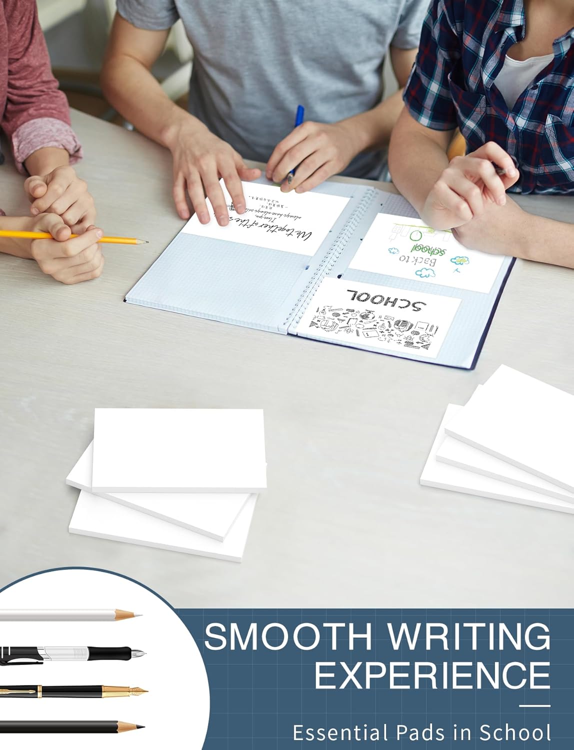 4x6 Note Cards Blank Index Cards, 180 Counts 4 x 6 Index Cards, 4x6 Notecards No Lines for Studying School, Blank on Both Sides, White Note Cards Bulk, 6 Pack of 30 Sheets