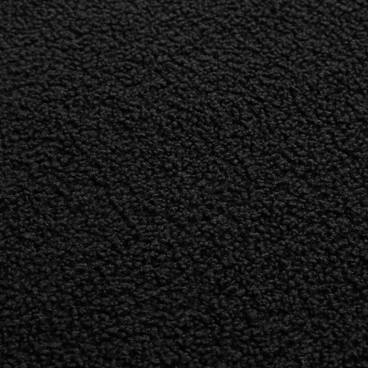 24KF Large Square Couch Ottoman for Living Room, Upholstered Teddy Fabric Padded Cushion Ottoman Table,Large Foot Rest,5088-Teddy Black