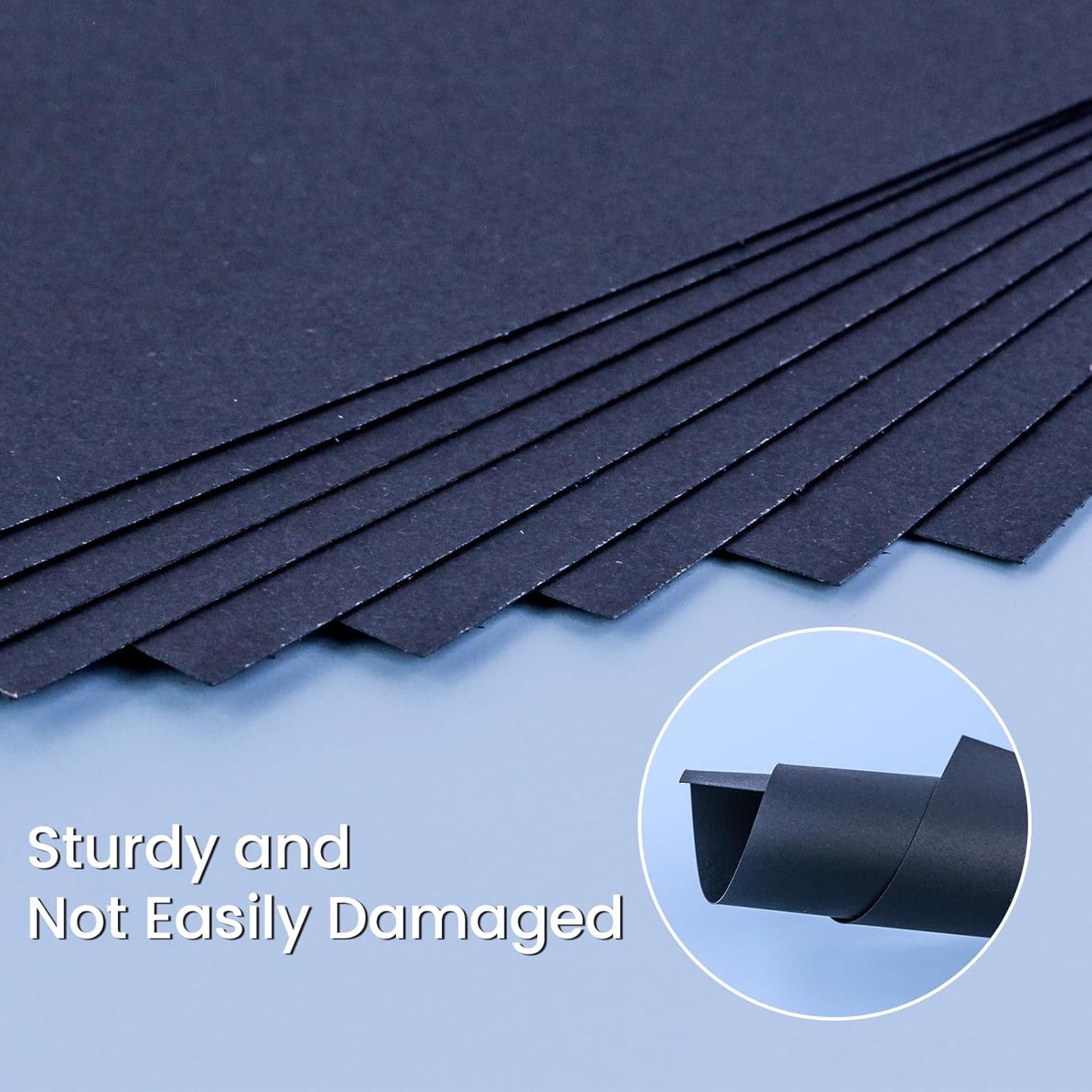 50 Sheets Black Cardstock Thick Paper 5 x 7, 250gsm/92lb Blank Heavy Cards Stock for Invitations, Printing, Postcards, Thankyou Cards, Index Cards, DIY Cards (Black, 5 x 7 inch)