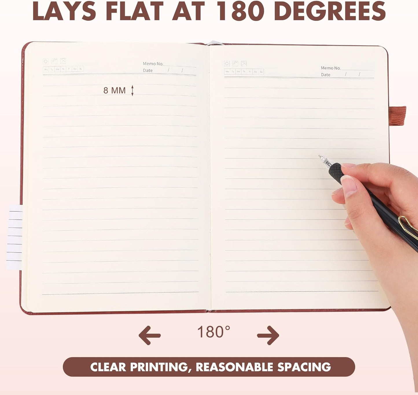 Aodaer 30 Set Lined Notebook Journals with Pens A5 Notebooks 100 GSM College Ruled Hardcover Notebook PU Leather Notepad with Pen Holder for Office School, 5.7 x 8.3 Inches, Deep Multicolor