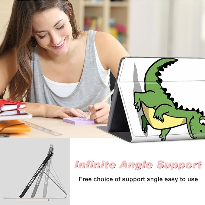 for Amazon Kindle Fire 7 case 2019/2017 Release 9th/7th Generation,Slim Lightweight Smart Shell Stand Cover with Auto Wake/Sleep for Amazon fire 7 Tablet 9th/7th Generation,Cute Dinosaur Dino