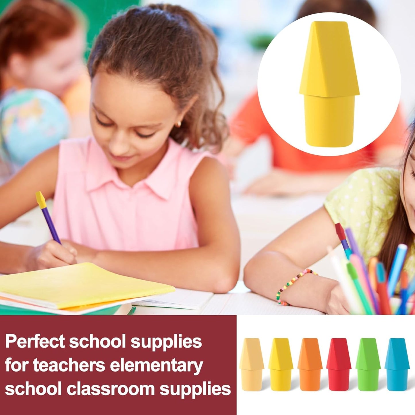 30 Pack Random Color Pencil Top Erasers, Halloween Pencil Topper Erasers, Fun Pencil Cap Erasers Bulks, Writing Supplies for Office, Teacher, Adults Painting Drawing