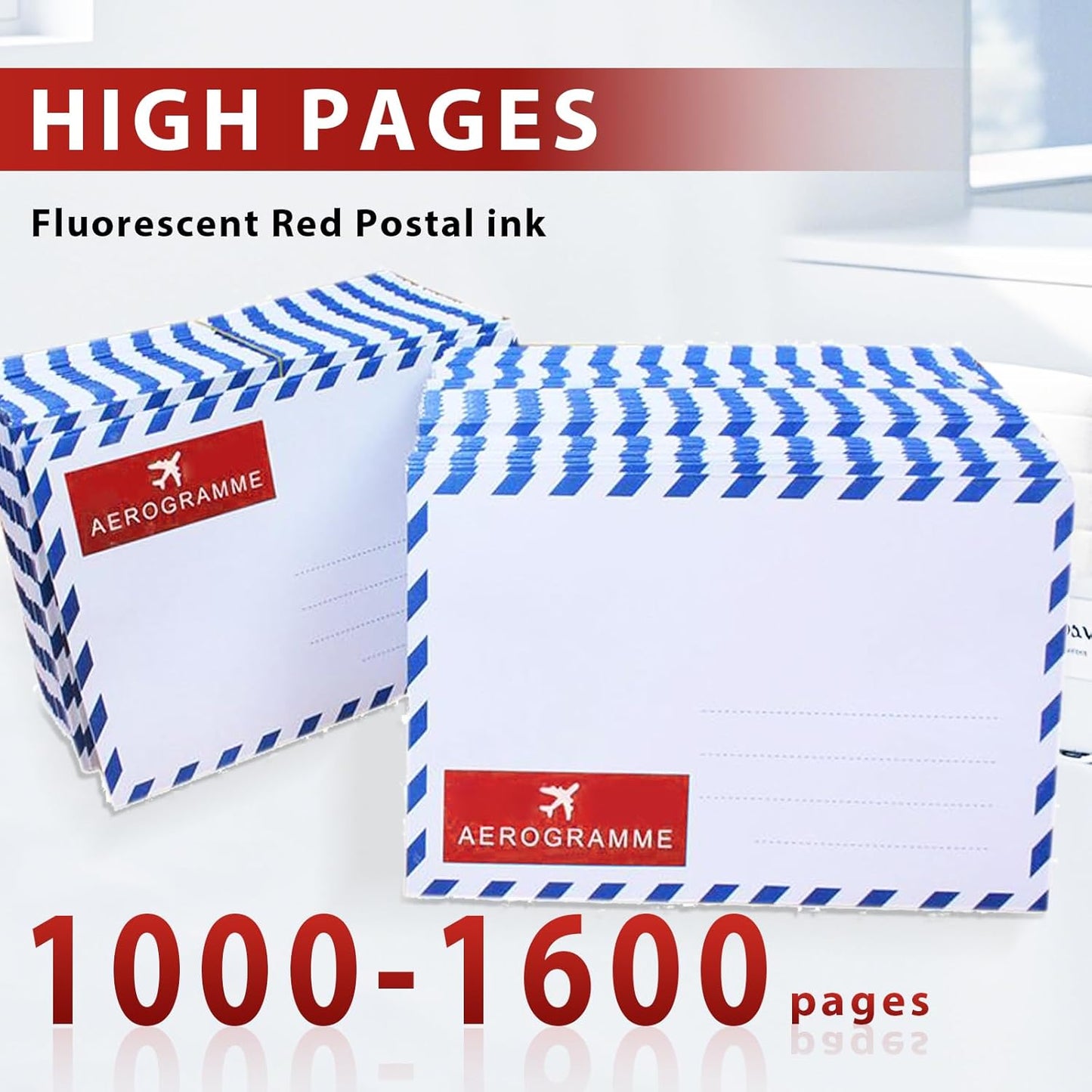 SL-870-1 XXL Fluorescent Red Ink Cartridge Compatible for PB New SendPro Mailstation Postage Meter (CSD1) - 2 Pack(18ML) 18ML