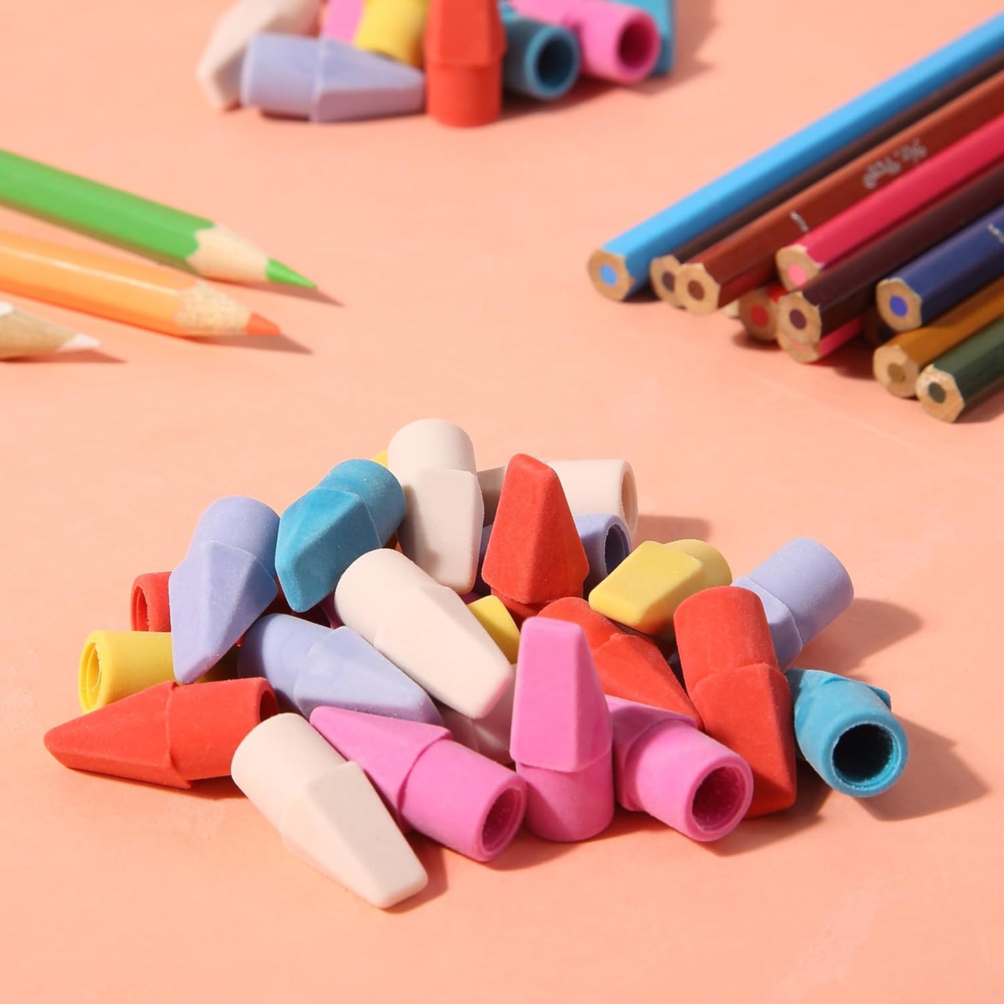 Mr. Pen- Pencil Erasers Toppers, 120 Pack, Colorful, Latex Free, No Smudge, Mr Pen Erasers for Pencils, Pencil Top Erasers, Eraser Caps, Eraser Tops