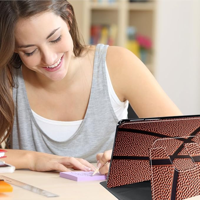 for Kindle Fire 7 case 2019 2017 Release 9th 7th Generation,360 Degree Rotating Stand Smart Protective Cover Case for Amazon fire 7 Tablet 9th/7th Generation,Basketball