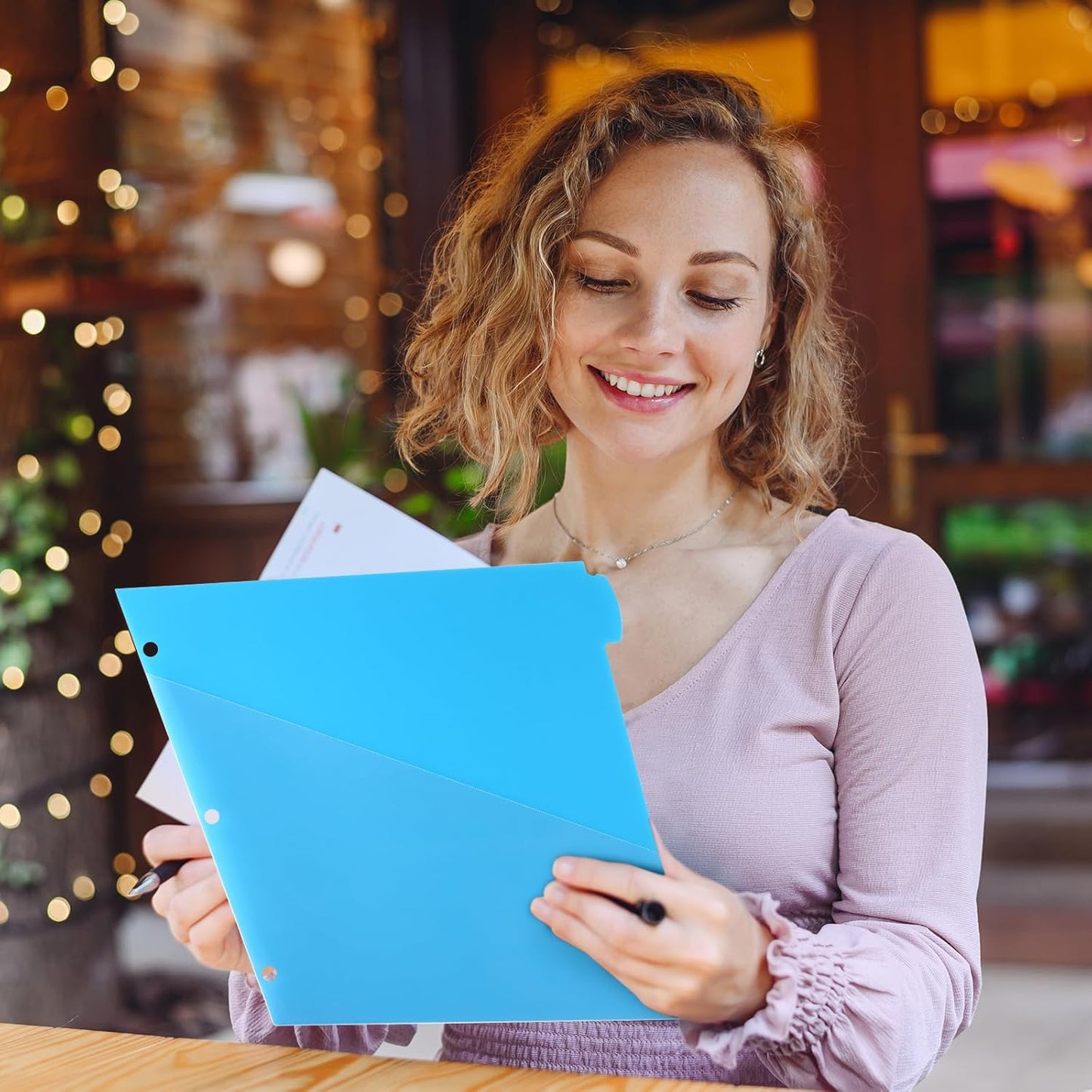 8 Tabs Plastic Dividers with 2 Clear Pockets - 3 Sets, Pocket Dividers for 3-Ring Binders, Multi-Color Binder Dividers, Total 24 Tabs